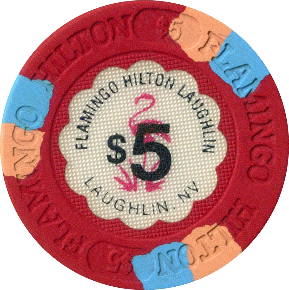 Flamingo Hilton Laughlin, NV $7 Casino Gaming Token, Fine 