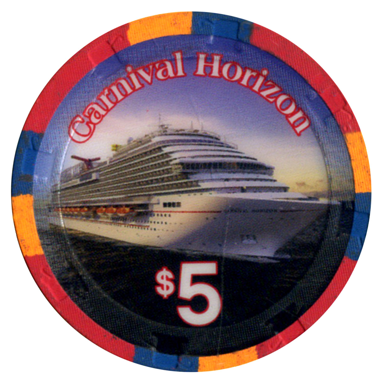 Carnival Cruise Line Horizon $5 Casino Chip - Chipper Club