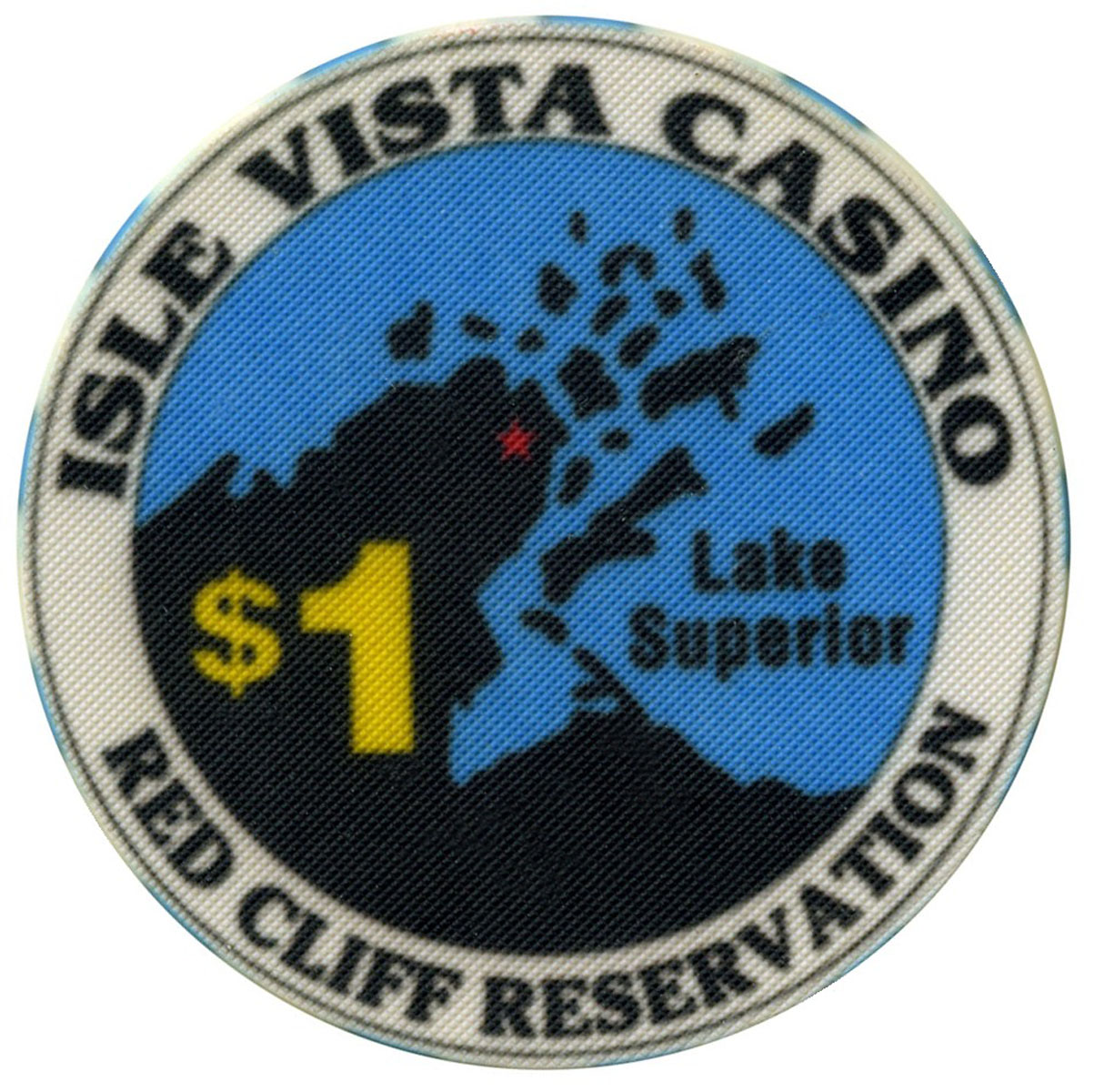 1.00 Chip from the Isle Vista Casino in Bayfield Wisconsin 
