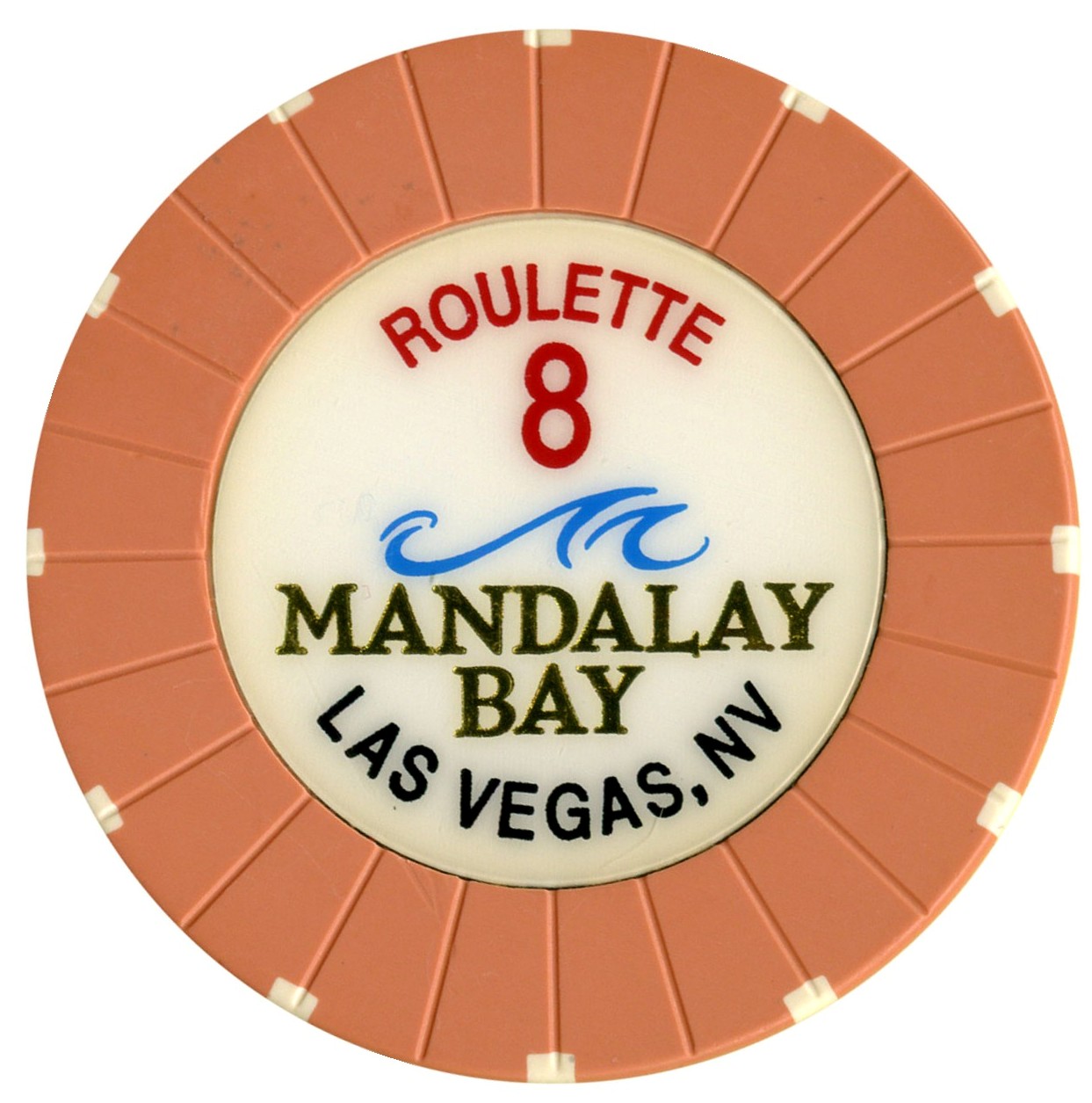 Mandalay Bay, Table 8, Series 108 Roulette Chips Chipper Club